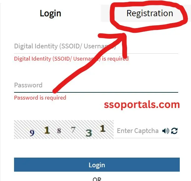 SSO ID Registration On SSO Portal Rajasthan step 1